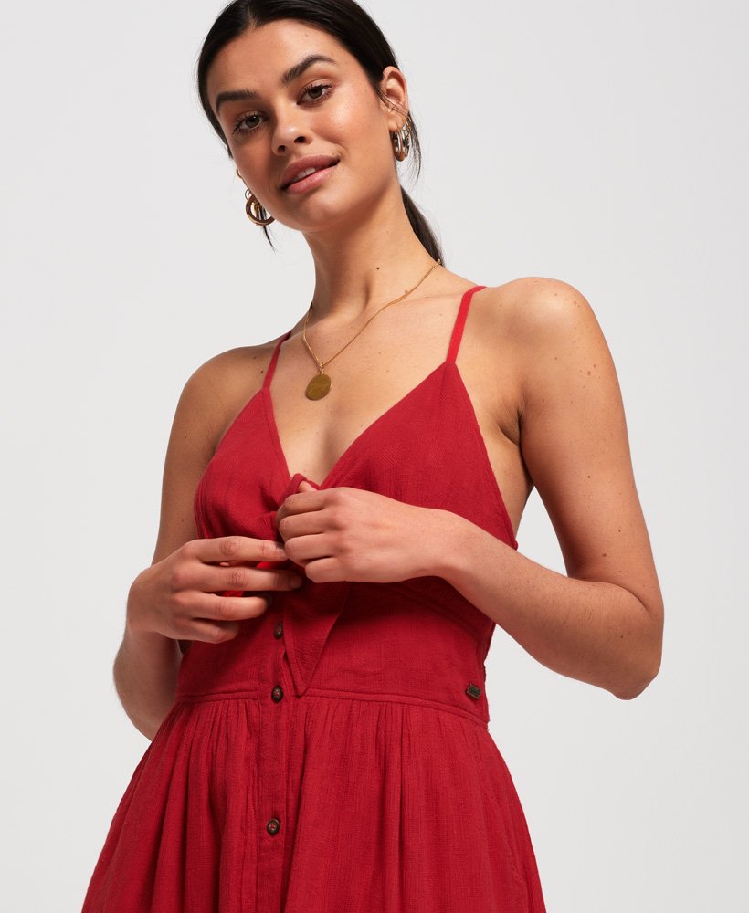 Jayde Tie Front Dress Midi G80124OT SUPERDRY