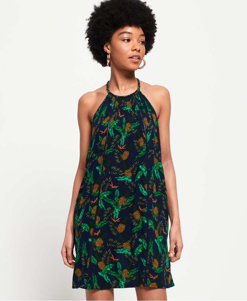 superdry riley lace halter dress G80126OT cowl neck maxi dress
