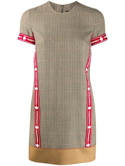 DSQUARED2 - Dsquared2 Check Patterned Sports T-Shirt Dress