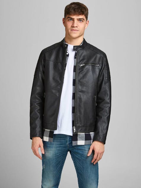JACK & JONES - Faux leather Rocky jacket