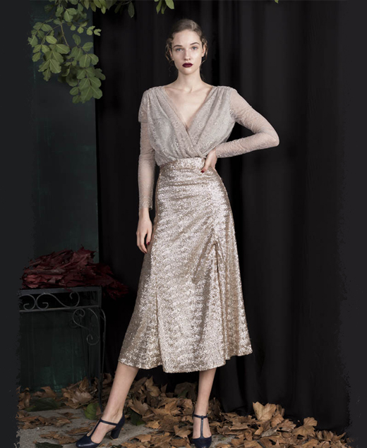 Madame Shoushou midi φούστα feminin pluriel gusto store