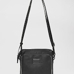Messenger Bag In Faux Leather With Bellows Pocket