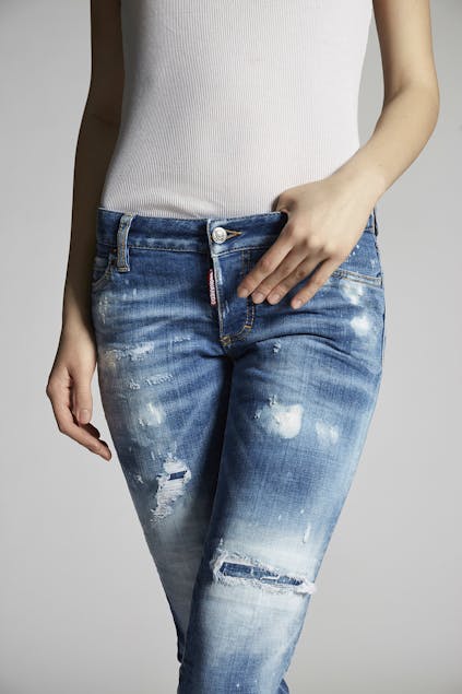 DSQUARED2 - Bleached Holes Medium Jennifer Jeans