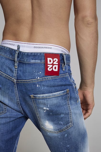 DSQUARED2 - Bleached Holes Medium Classic Kenny Jeans