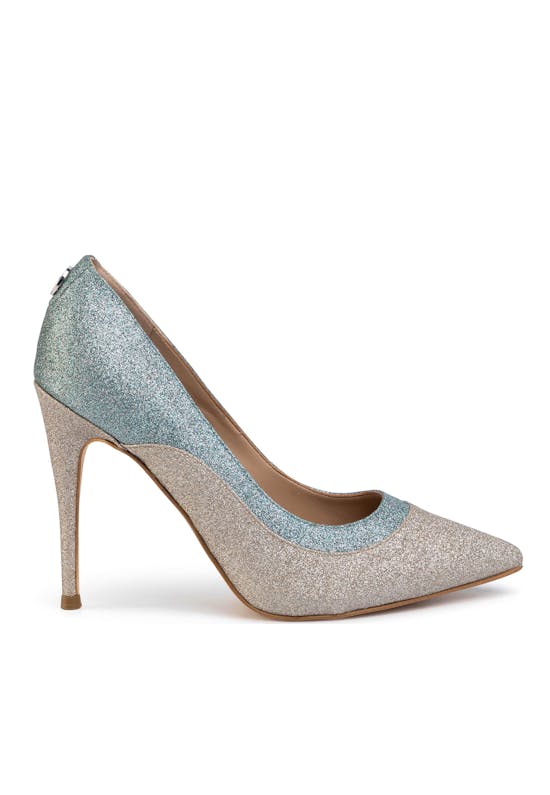 Omara Glitter-Look Court Shoe
