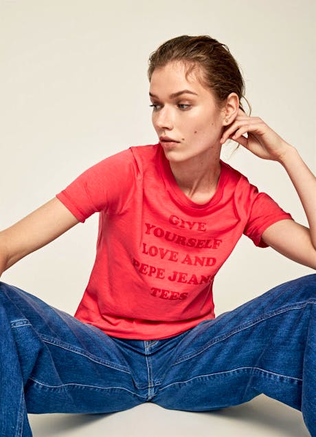 PEPE JEANS - Freja Basic T-Shirt With Message