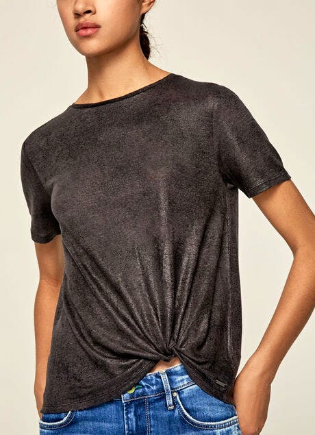 PEPE JEANS - Lua T-Shirt In Linen Fabric