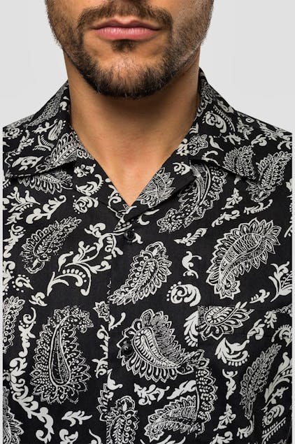 REPLAY - Short-Sleeved Shirt With Paisly Print