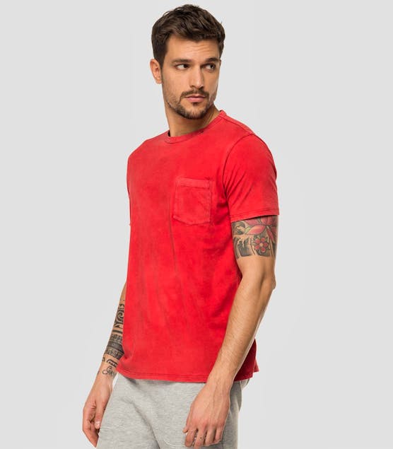 REPLAY - Crewneck T-Shirt With Small Pocket