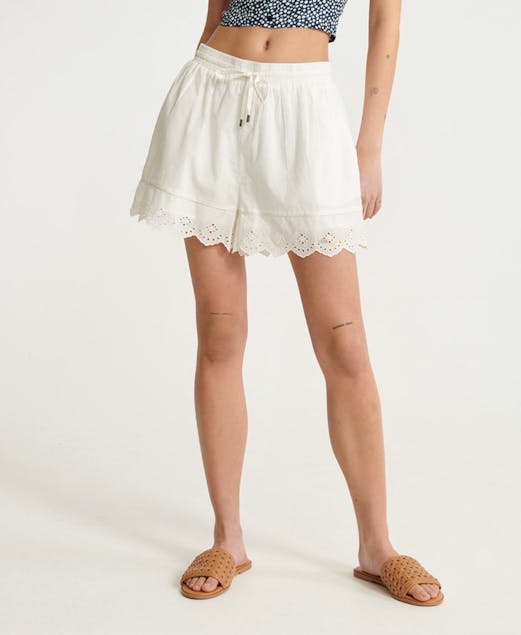 SUPERDRY - Lace Broderie Shorts