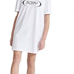 Hyper Oversized T-Shirt Dress White