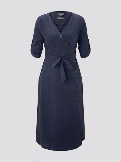 TOM TAILOR - Midi Dress With A Button Tab