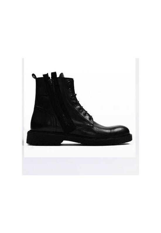 "Soldier" Ankle Boot In Supple Leather