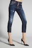 DSQUARED2 - Dark Night Red Spots Wash Cool Girl Cropped Jeans