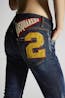 DSQUARED2 - Dark Night Red Spots Wash Cool Girl Cropped Jeans