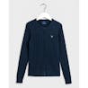 GANT - Round neck cardigan with cables