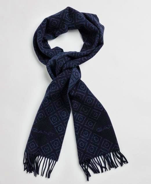 GANT - Iconic G Print wool scarf