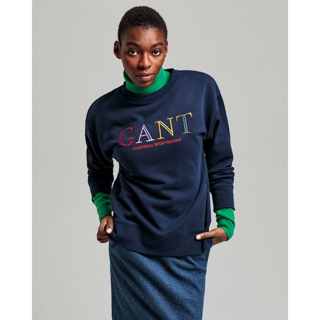 GANT - Color Graphic Crew Neck Sweatshirt
