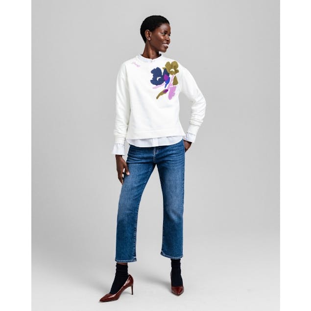 GANT - Sweatshirt with floral embroidery