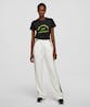 KARL LAGERFELD - Cady Trousers With Logo Tape White