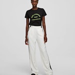 Cady Trousers With Logo Tape White