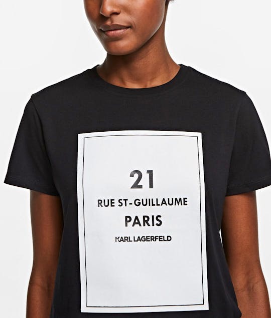 KARL LAGERFELD - Rue St-Guillaume Logo T-Shirt Black