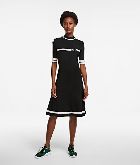 KARL LAGERFELD - Knit Mini Dress Black