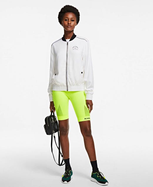 KARL LAGERFELD - Rue St Guillaume Cady Bomber With Logo Tape White