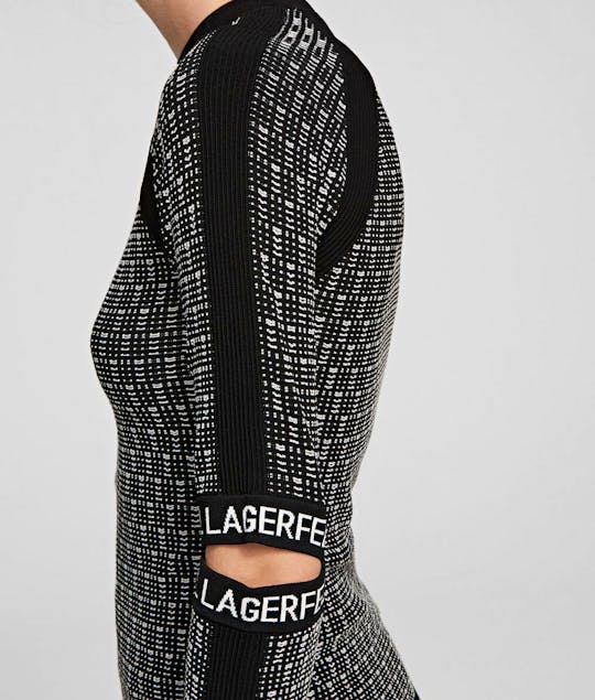 KARL LAGERFELD - Cut-out Sleeve Jumber Black