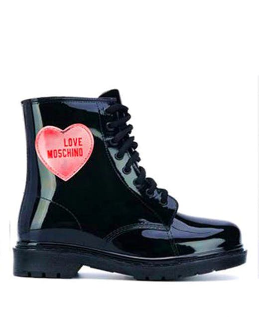 LOVE MOSCHINO - Heart Patch Combat Boots
