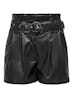 ONLY - Paperbag Leather Look Shorts