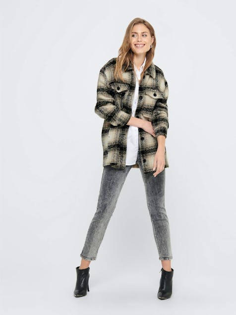 ONLY - Onlallison Check Wool Shacket