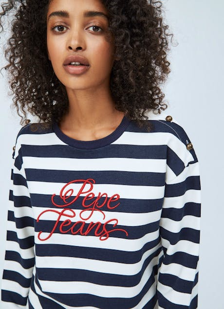 PEPE JEANS - Bess Striped Sweatshirt