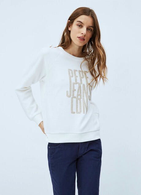PEPE JEANS - Madelyn Textured Logo Sweatshirt