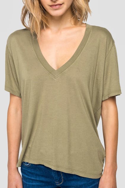 REPLAY - T-Shirt In Solid Coloured Stretch Jersey