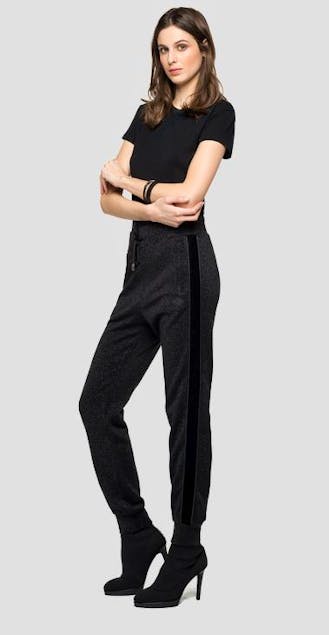 REPLAY - Cotton Trousers With Lurex