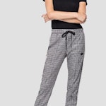Trousers With All-Over Houndstooth Print