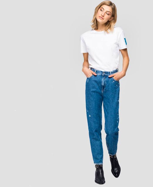 REPLAY - Tapered Fit High Waist Kiley Rose Label Jeans
