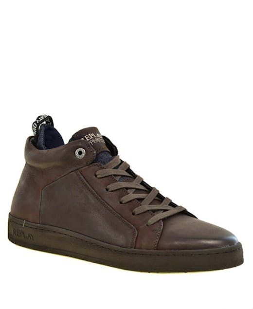 REPLAY - Men's Brightoon Lace Up Mid Cut Leather Sneakers