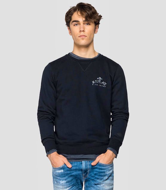 REPLAY - Organic Cotton Replay Blue Jeans Sweatshirt