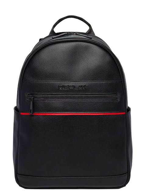 REPLAY - Eco-Leather Backpack With Matt Effect Black