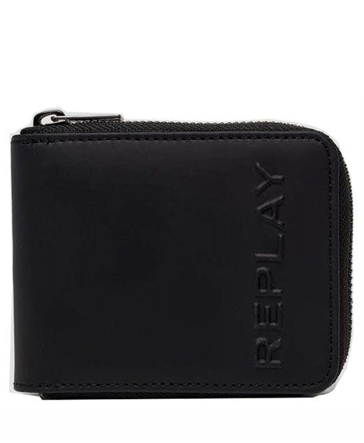 REPLAY - Eco-Leather Replay Wallet Black