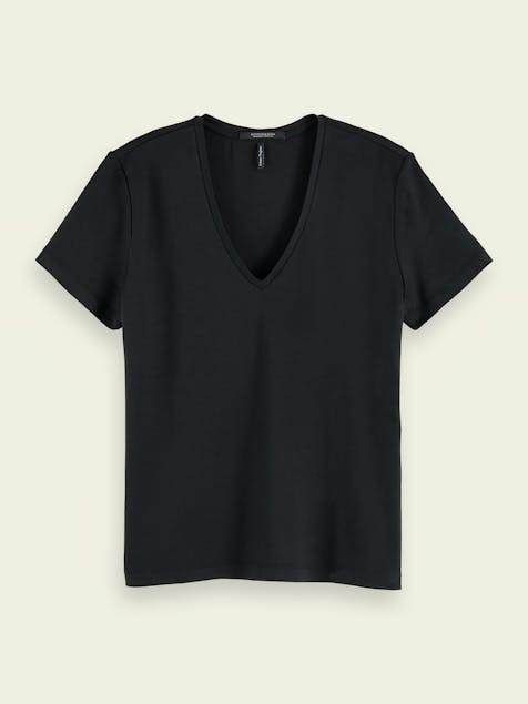 SCOTCH & SODA - Tencel™ Short Sleeve V-neck T-shirt