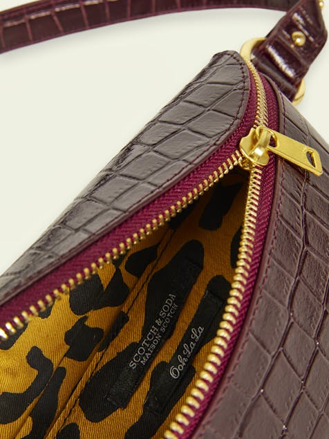 SCOTCH & SODA - Patent Leather Croc-Effect Belt Bag