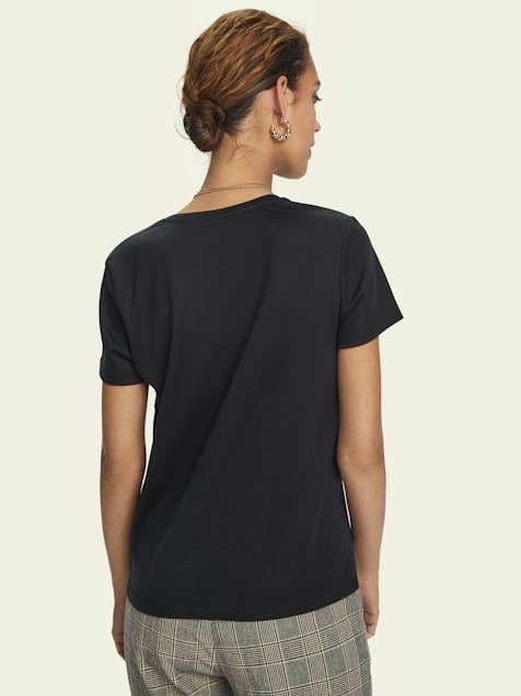 SCOTCH & SODA - Tencel™ Short Sleeve V-neck T-shirt