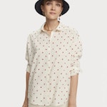 Scotch & Soda Cotton modal all over printed shirt with round collar
