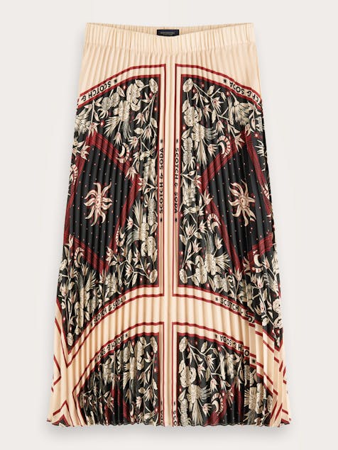 SCOTCH & SODA - Scotch & Soda Plisse skirt with scarf inspired print