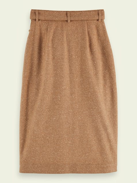 SCOTCH & SODA - Wool-blend midi wrap skirt