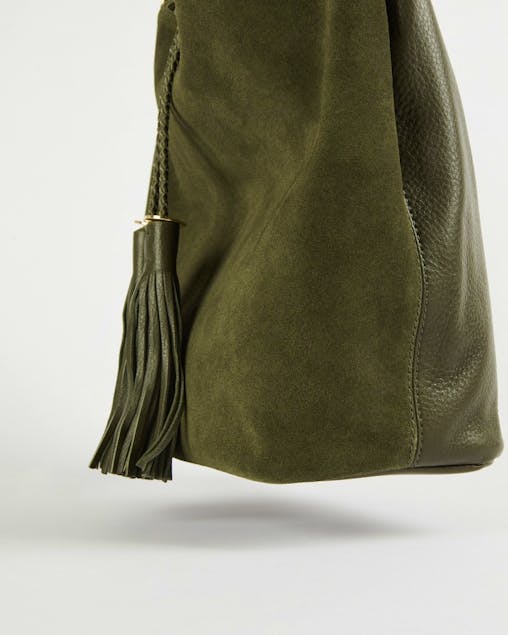 TED BAKER - Braided Strap Leather Hobo Bag
