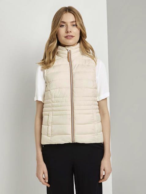 TOM TAILOR - Lightweight Quilted Vest With Collar